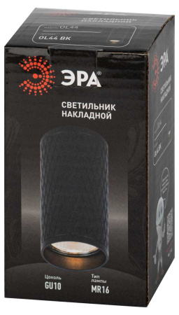 Настенно-потолочный светильник ЭРА OL44 BK Б0058496