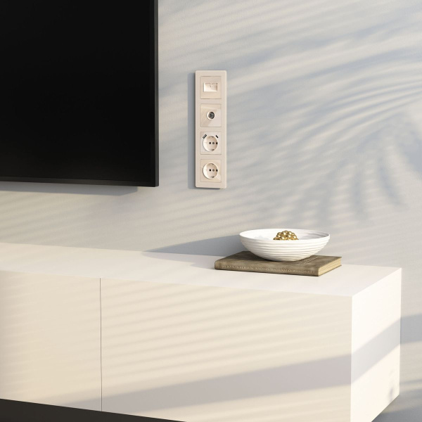 ТВ-розетка оконечная Werkel айвори акрил W1183043 4690389197130