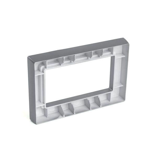 Рамка 2-местная (без перемычки), пластик, Stekker, PFR00-7012-06 Катрин, графит 50045