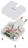 Разветвитель электрический ЭРА SPF-2-FL-USBC поворотный на 2 розетки + 2USB A+C 10А белый Б0069090