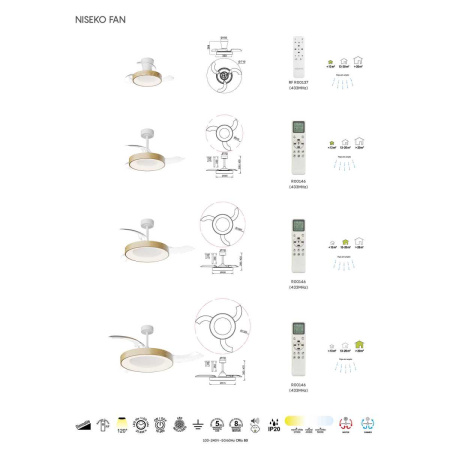Люстра-вентилятор Mantra NISEKO FAN XS 9090