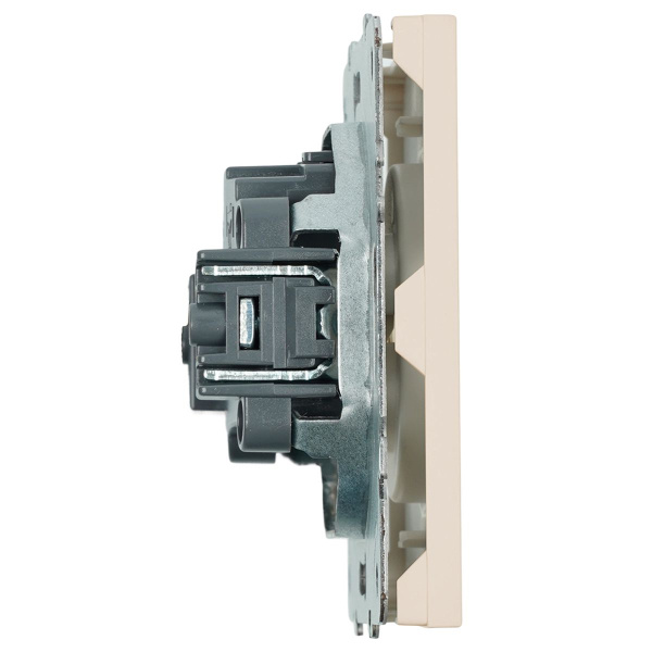 Розетка 1-местная с защитной шторкой (механизм), Stekker, б/з, 250В, 16А Эмили, RST16-5109-08, кашемир, soft touch 49902