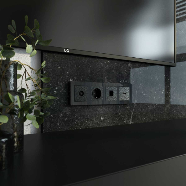 ТВ-розетка оконечная Werkel Hammer черный W1283008 4690389163081