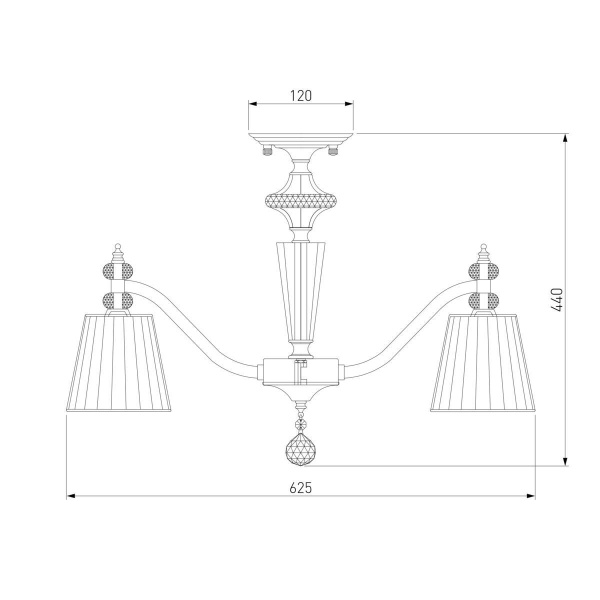 Потолочная люстра Eurosvet Diva 60122/5 хром