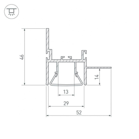 Профиль Arlight FOLED-WALL-2000 023865