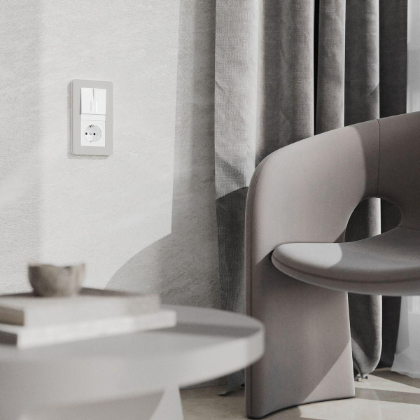 Рамка Werkel Split на 2 поста дымчатый/белый W0023067 4690389206061