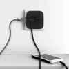 Разветвитель электрический ЭРА SP-2-USB-B на 2 розетки + 2xUSB 2400mA без заземления 10А черный Б0049535