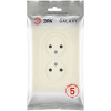 Розетка ЭРА Galaxy 15-2107-02 без заземления двойная 2X2P 16А-250В IP20 слоновая кость Б0071698