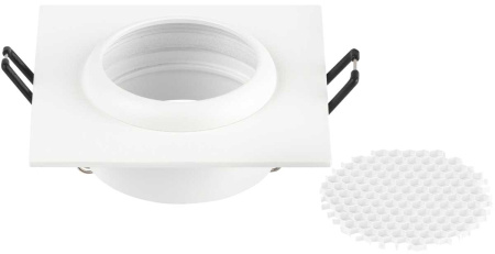 Светильник встраиваемый алюминиевый ЭРА KL110 WH под лампу MR16 GU5.3 белый матовый Б0061529