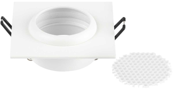 Светильник встраиваемый алюминиевый ЭРА KL110 WH под лампу MR16 GU5.3 белый матовый Б0061529