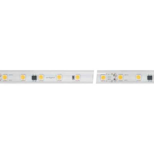 Светодиодная влагозащищенная лента Arlight 8W/m 54LED/m 5060SMD холодный белый 50M ARL-PV-B54-15.5mm 230V White6000 027056(2)
