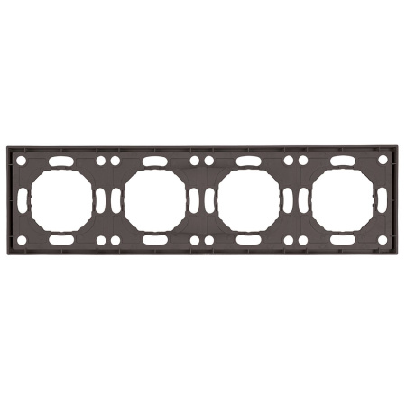 Рамка Stekker, PFR00-5004-09 4-местная Эмили, антрацит, soft touch 49939