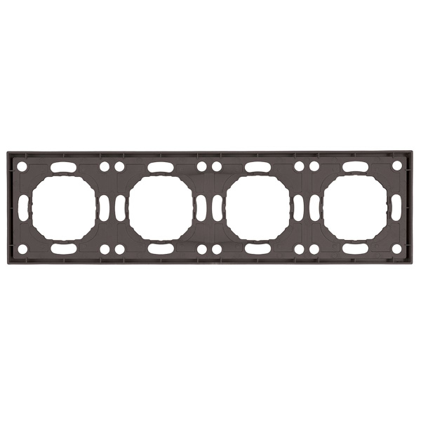 Рамка Stekker, PFR00-5004-09 4-местная Эмили, антрацит, soft touch 49939