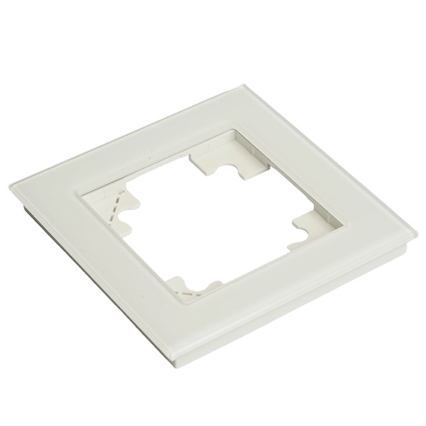 Рамка 1-постовая для сенсорных механизмов, подсветки Stekker Катрин белый GFR00-7001-01S 50303