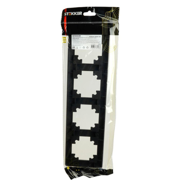 Рамка 4-постовая Stekker Катрин черный PFR00-7004-05 39815