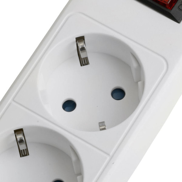 Сетевой фильтр 5-местный с/з Stekker HM20-51-053x1мм2, 5 м, серия Optima, белый 50094