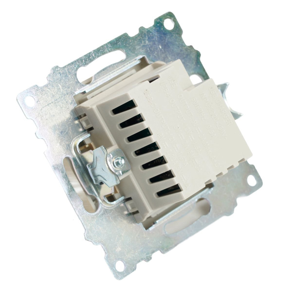 Розетка 2-местная USB + type C (механизм), 250В, 3А, max 20W, STEKKER, GLS10-7116-08, серия Катрин, золото 50053