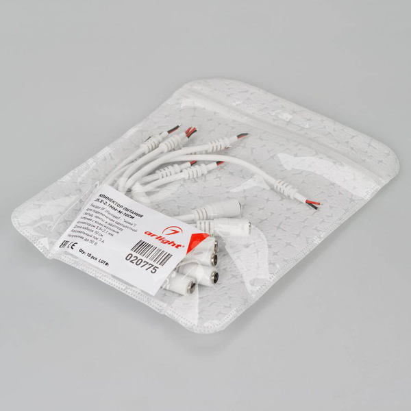 Коннектор питания Arlight J5.5-2.1mm-M-10cm 020775