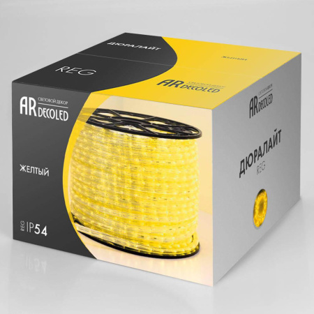 Дюралайт с эффектом мерцания Ardecoled 1.6W/m 36LED/m желтый 100M ARD-REG-Flash Yellow 024640
