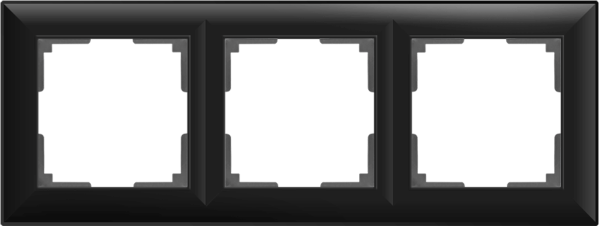 Рамка Werkel Fiore на 3 поста черный матовый W0032208 4690389160417