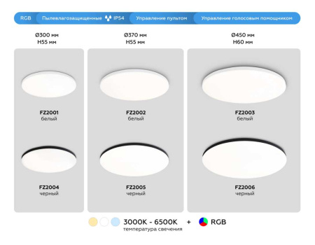 Потолочный светодиодный светильник Ambrella light Orbital Dance FZ2005