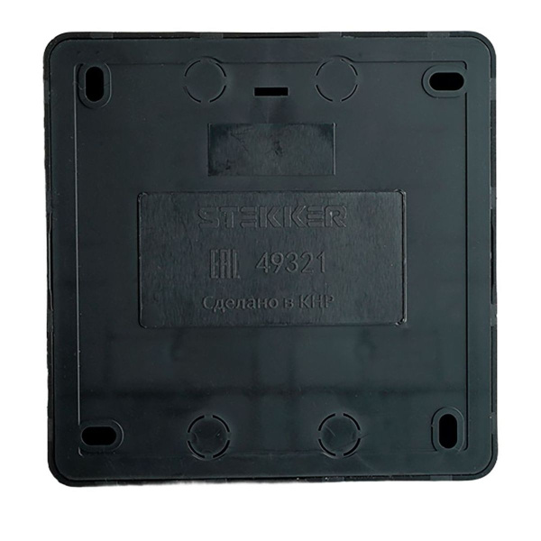 Розетка четырехместная 2P Stekker София черный MST10-14S-02 49321