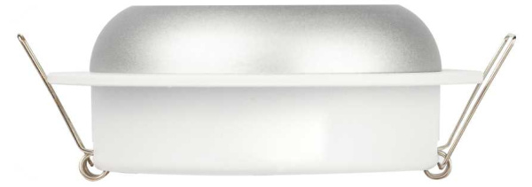 Светильник встраиваемый ЭРА KL111 WH/SL под лампу GX53 белый/серебро матовый Б0061539