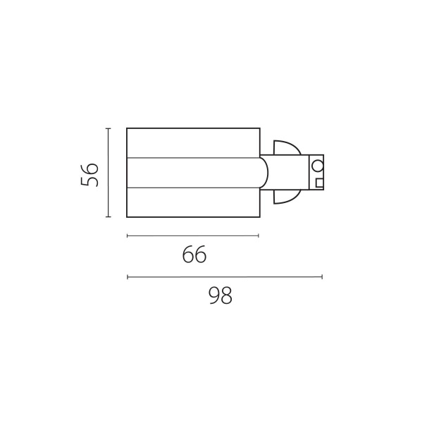 Питание боковое встраиваемое к треку 5030xx-R Quattro Lightstar 503116-RPS