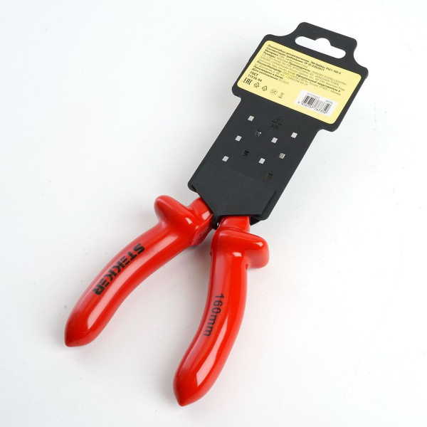 Плоскогубцы комбинированные диэлектрические Stekker, 160мм, PLE1-160-S 39776