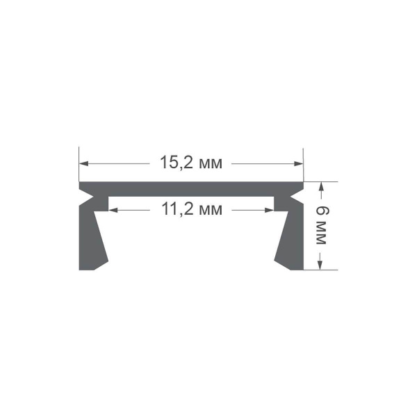Профиль накладной черный 2м. Apeyron 08-01-01Ч