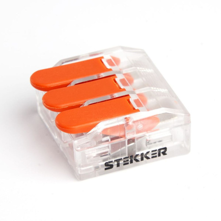 Универсальная компактная клемма 3-проводная Stekker, LD221-613 39864