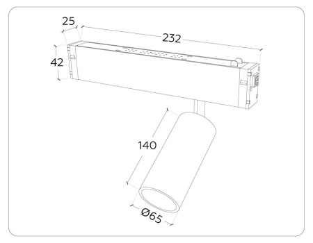 Трековый светодиодный светильник Ambrella Light Track System Magnetic 220V GL1233