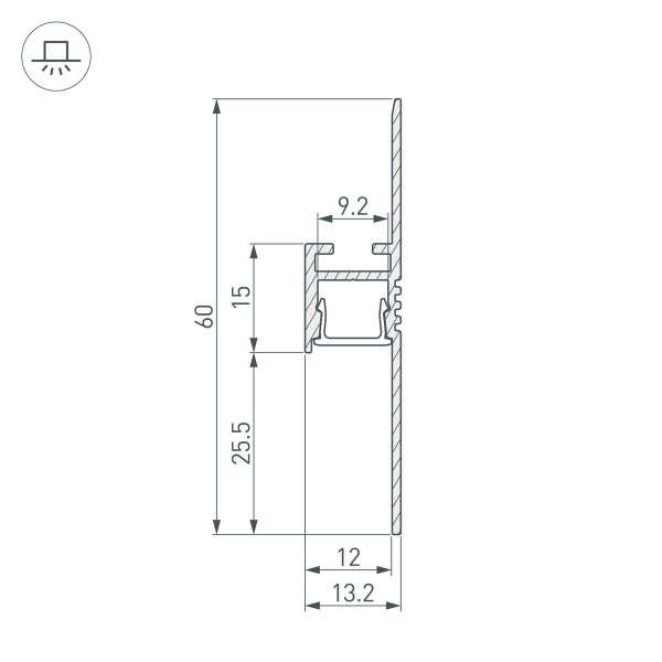 Профиль Arlight ARH-Plintus-Fantom-2000 Black 038550