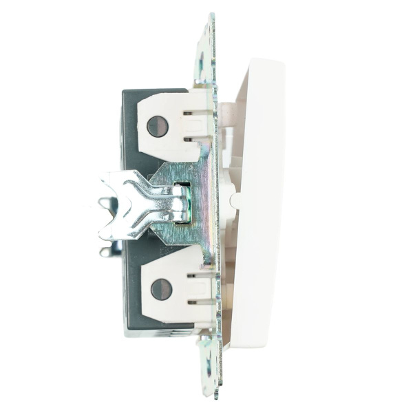 Переключатель перекрестный одноклавишный Stekker Катрин белый GLS10-7110-01 49176