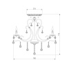 Подвесная люстра Eurosvet 12505/8 античная бронза Strotskis