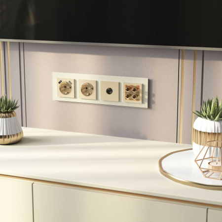 ТВ-розетка оконечная Werkel шампань рифленый W1183010 4690389160639