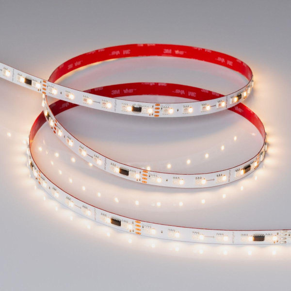 Светодиодная лента Arlight Бегущий огонь 6W/m 60Led/m 5060/2835SMD разноцветный/теплый белый 5M SPI-BA120-12mm 24V RGBW-Warm-PX6-BPT 040620