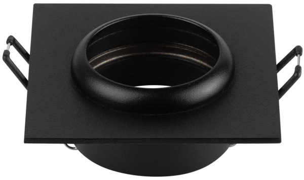 Светильник встраиваемый алюминиевый ЭРА KL110 BK под лампу MR16 GU5.3 черный матовый Б0061530