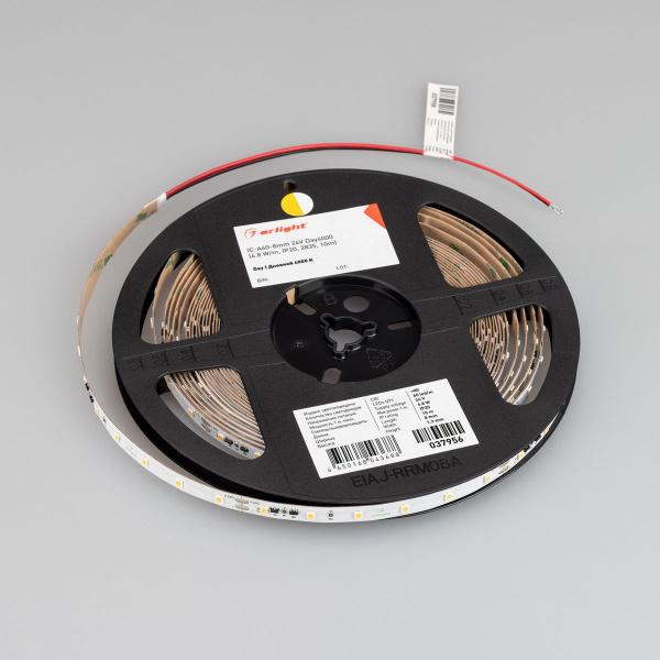 Светодиодная лента Arlight 4,8W/m 60LED/m 2835SMD дневной белый 10M IC-A60-8mm 24V Day4000 037956