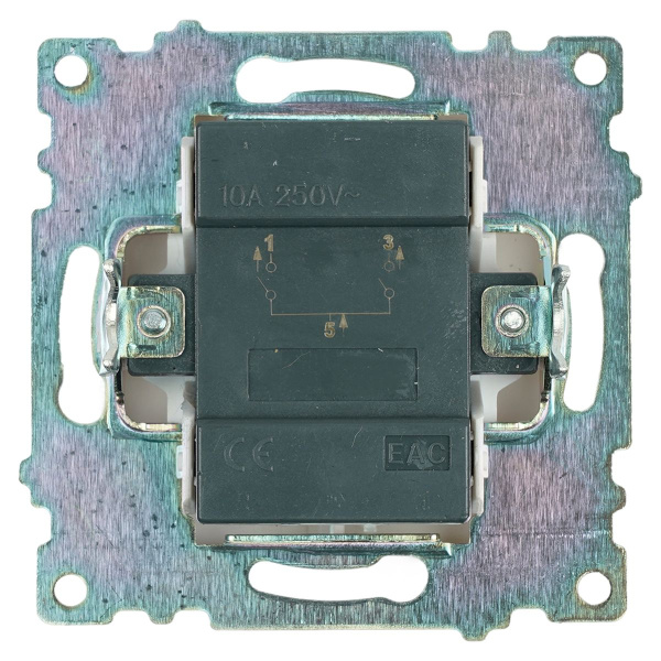 Выключатель двухклавишный Stekker Катрин с подсветкой белый GLS10-7102-01 39301