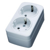 Розетка двойная Stekker с/з 16A 250V белый PST1650220 39034