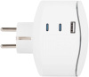 Разветвитель электрический ЭРА SP-3e-3USBAC-W на 3 розетки + 3 USB A+C с заземлением со шторками 16А белый Б0069081