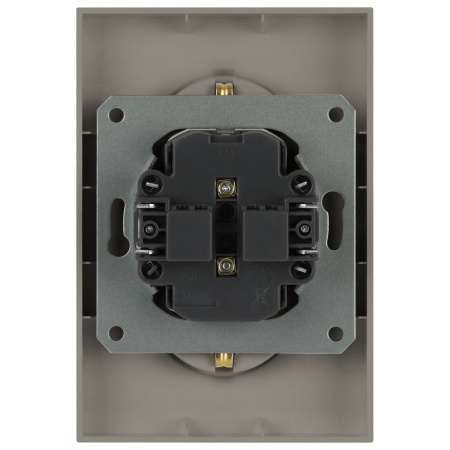 Розетка ЭРА Arktik 16-2107-07 без заземления двойная 2X2P 16А-250В титан Б0071687
