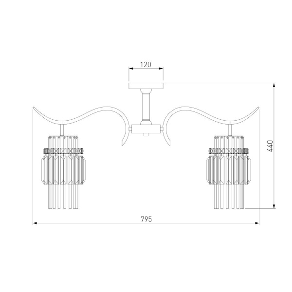 Потолочная люстра Eurosvet Sevilia 10119/8 хром/прозрачный хрусталь Strotskis