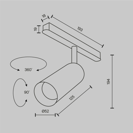 Трековый светодиодный светильник Maytoni Technical Magnetic Exility Focus Led TR032-4-12W3K-M-DS-BBS