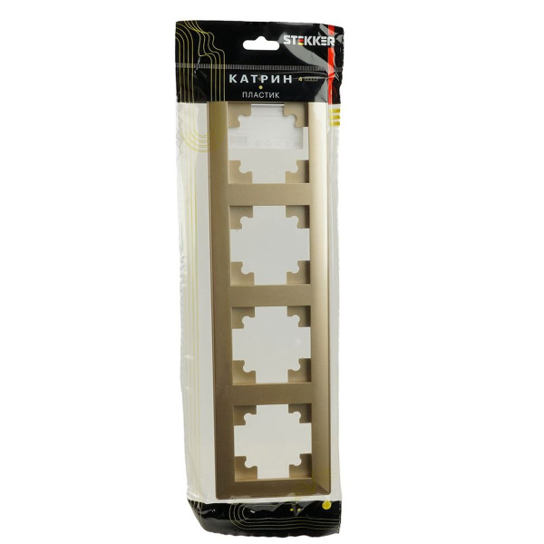 Рамка 4-постовая Stekker Катрин золото PFR00-7004-08 49609