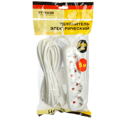 Удлинитель Stekker Home 4гн 5м с/з HM06-40-05 49352