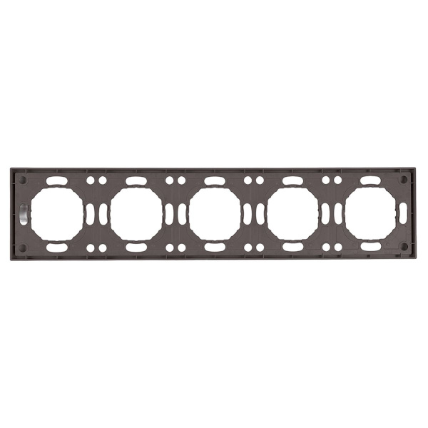 Рамка Stekker, PFR00-5005-09 5-местная Эмили, антрацит, soft touch 49940