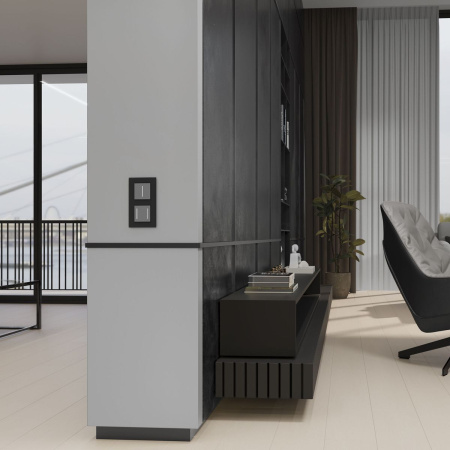 Сенсорный выключатель одноклавишный Werkel (Умный дом) с подсветкой серебряный W4513006 a064143