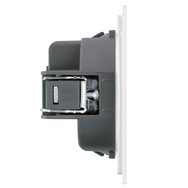 Розетка 1-местная с защитной шторкой (механизм), Stekker, б/з, 250В, 16А Мия, RST16-3109-01, белая магнолия 50439